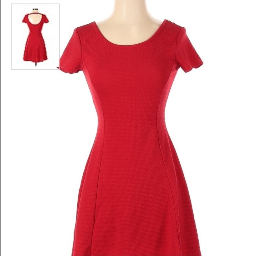 Olivia Rae Fit and Flare Red Dress - Size M